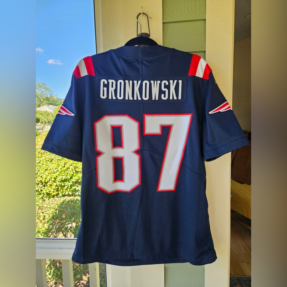 Rob Gronkowski New England Patriots Stitched Nike Dri-Fit Jersey-Size Men Large - Picture 7 of 10
